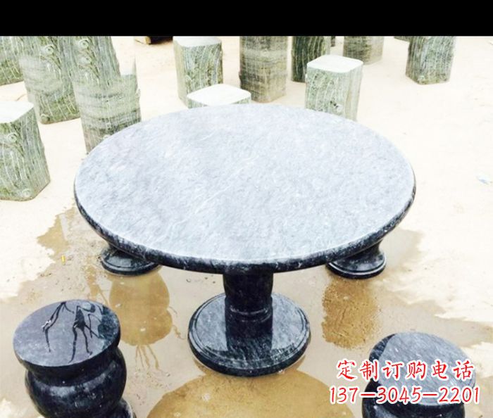 园林景观仿古石雕桌凳 (4)