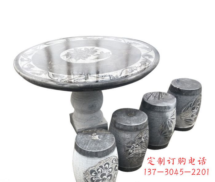 园林景观仿古石雕桌凳 (3)