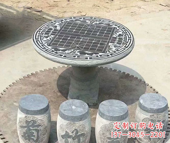 园林景观仿古石雕桌凳 (5) 园林景观仿古石雕桌凳 (5)