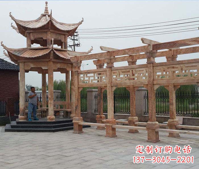 凉亭雕塑 - 园林景观/晚霞/凉亭/长廊/石雕 凉亭雕塑 - 园林景观/晚霞/凉亭/长廊/石雕