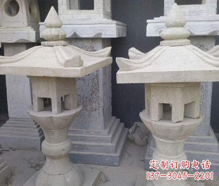 园林景观小型灯塔石雕_1