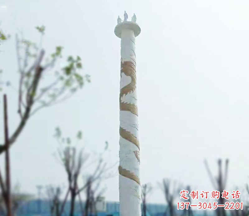 园林龙柱景观不锈钢