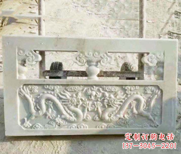 园林石浮雕栏板景观石雕