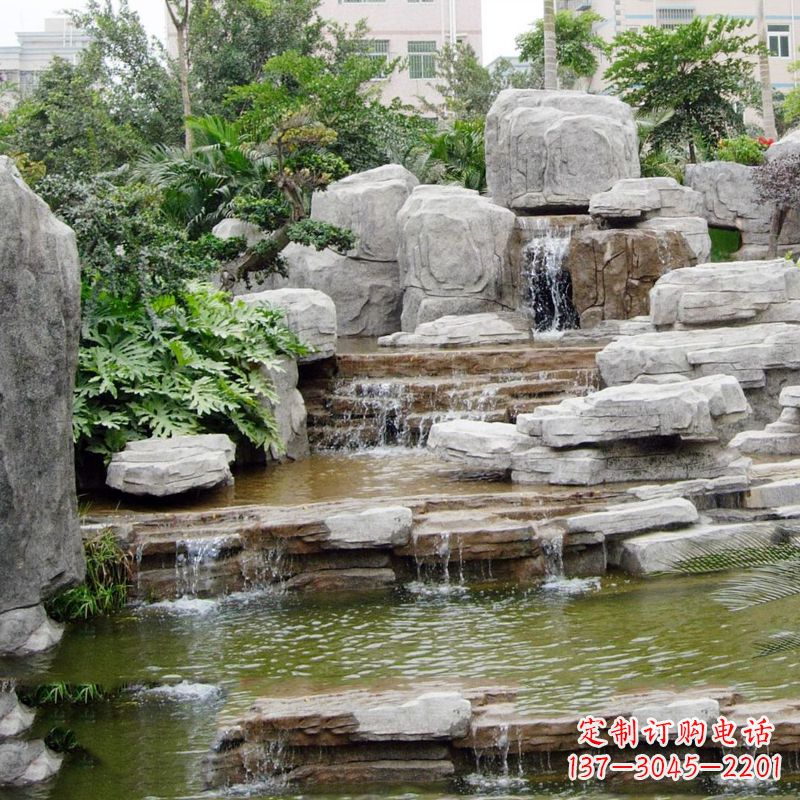 园林石头假山流水