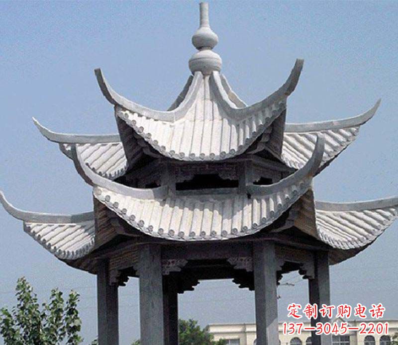 凉亭雕塑 - 园林/双层/凉亭/景观/石雕 凉亭雕塑 - 园林/双层/凉亭/景观/石雕