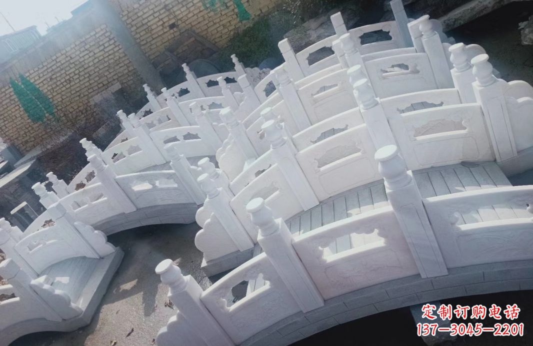 园林小区汉白玉小桥石雕