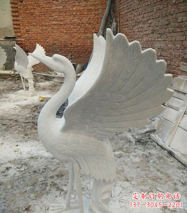 丹顶鹤雕塑 - 展翅/丹顶鹤/石雕 丹顶鹤雕塑 - 展翅/丹顶鹤/石雕
