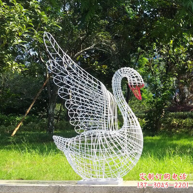 天鹅雕塑 - 展翅/网格/天鹅/实体 天鹅雕塑 - 展翅/网格/天鹅/实体