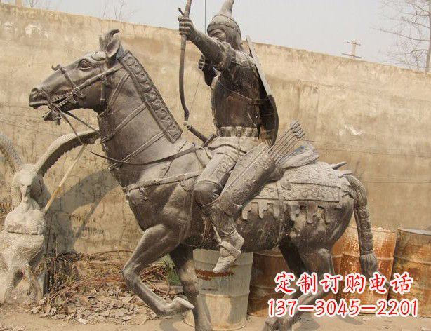 战马与射箭的士兵