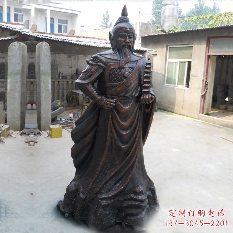 战神托塔天王李靖铸铜雕塑