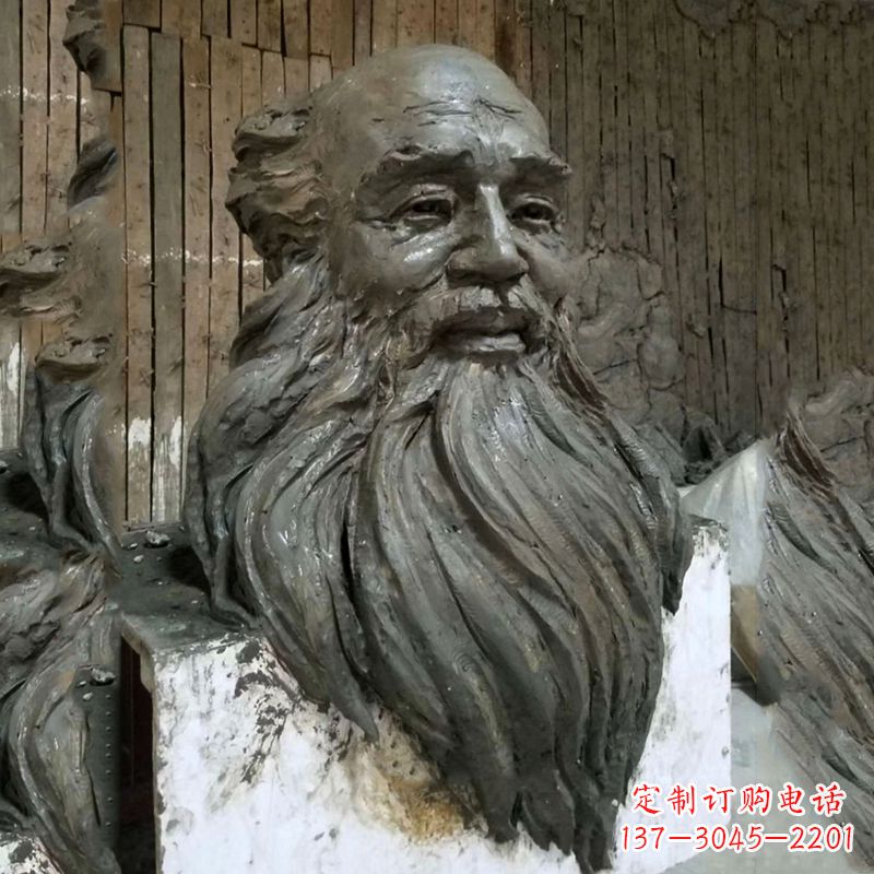 张大千头像雕塑泥稿