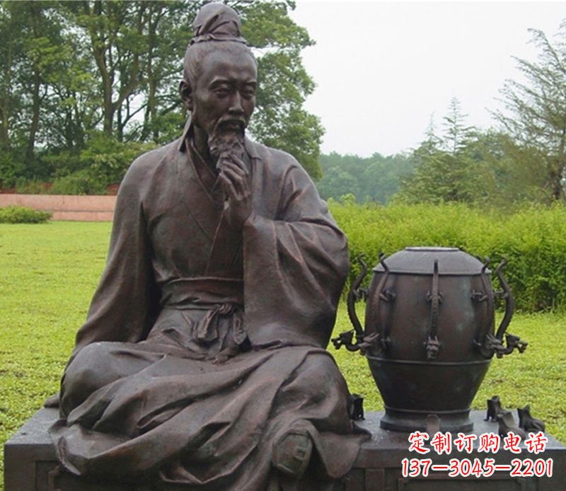 张衡科学家铜雕
