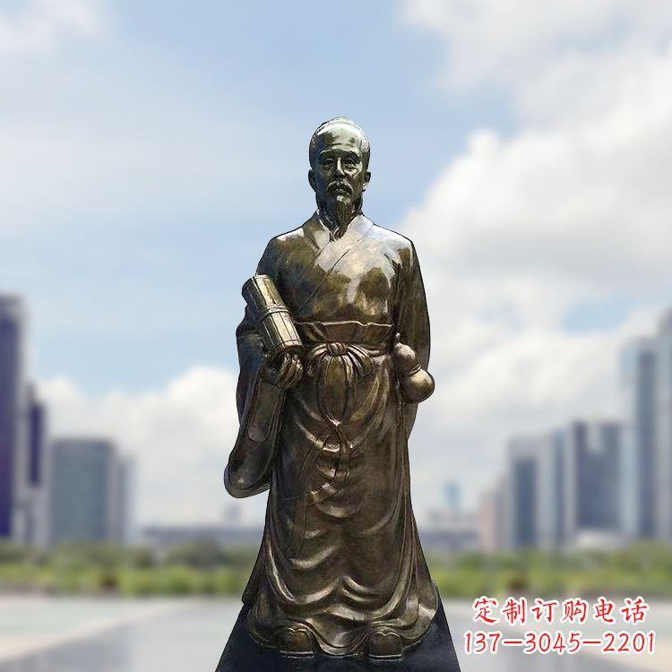 张仲景雕塑 - 张仲景/玻璃钢 张仲景雕塑 - 张仲景/玻璃钢