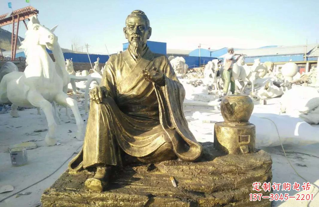 张仲景人物铜雕