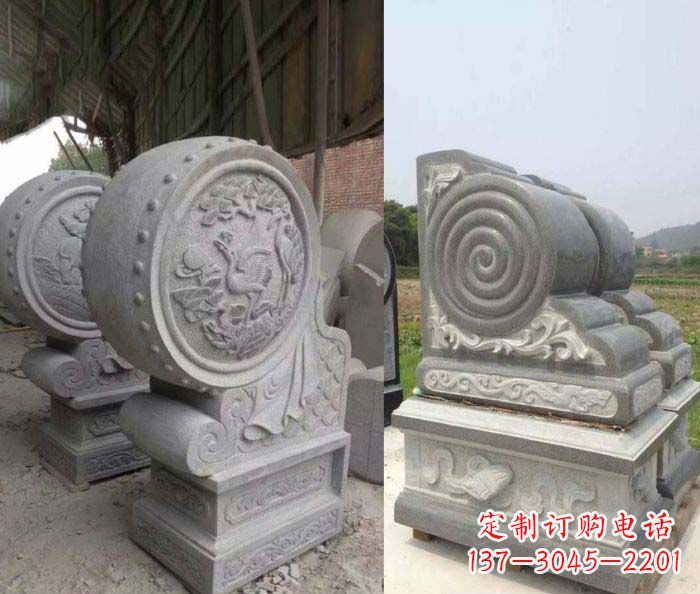 招财抱鼓石大理石门墩