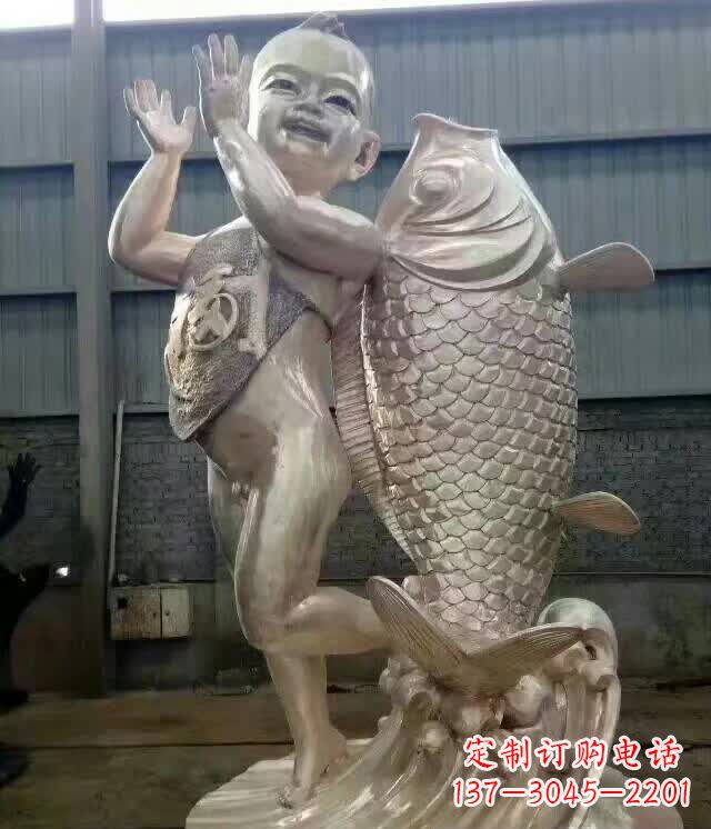 招财福娃铜雕塑