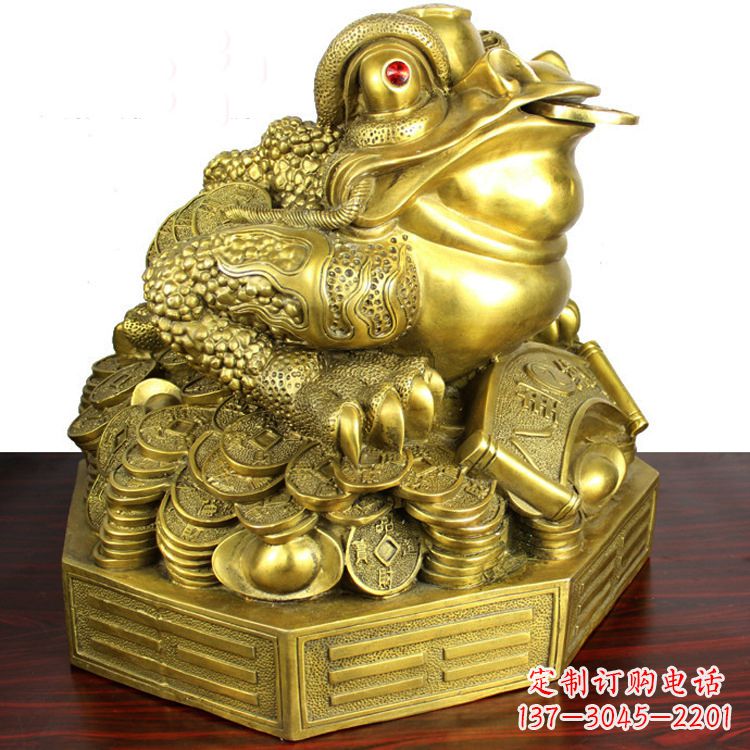 招财金蟾纯铜雕塑