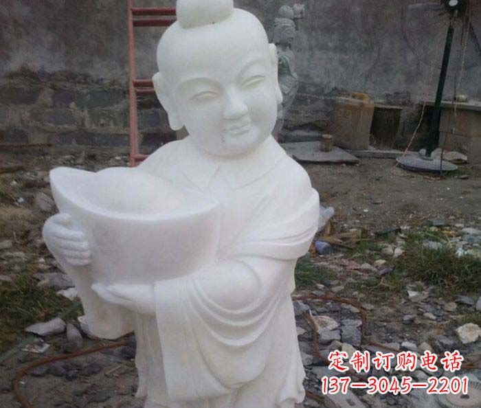 招财进宝人物福娃石雕