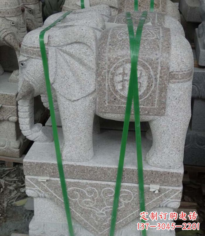 招财进宝芝麻灰大象石雕 (4) 招财进宝芝麻灰大象石雕 (4)