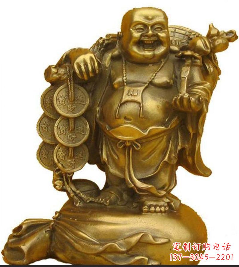 招财弥勒佛铜雕