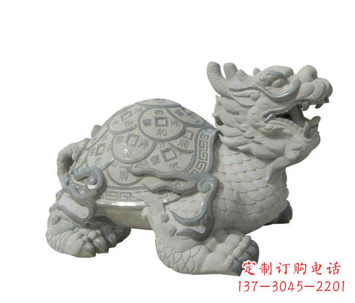 招财神兽大理石龙龟石雕