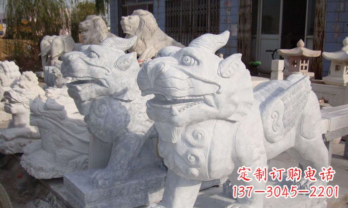招财神兽大理石貔貅石雕