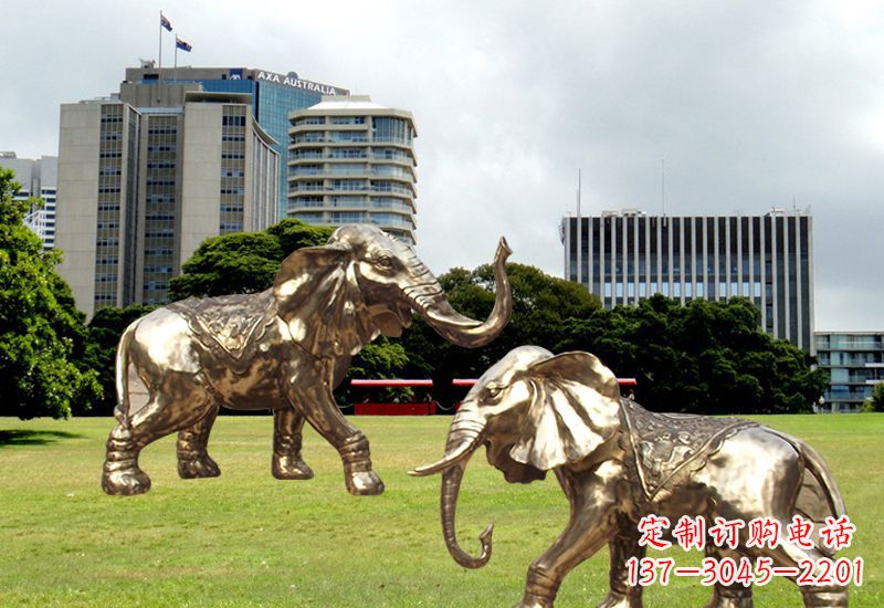招财镇宅大象铜雕