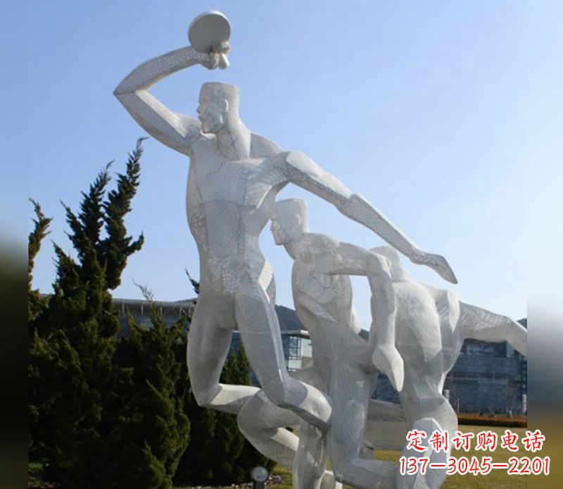 掷铁饼公园不-锈-钢-雕-塑-