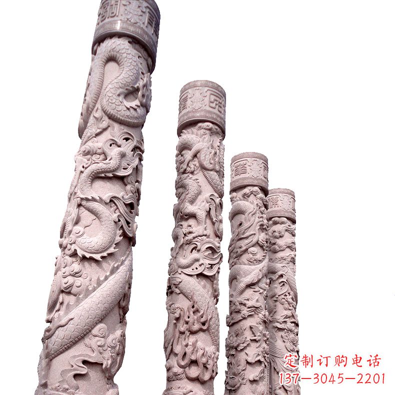 中国传统龙柱石雕
