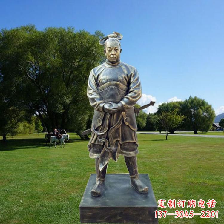 中国汉初三杰之韩信仿铜雕像