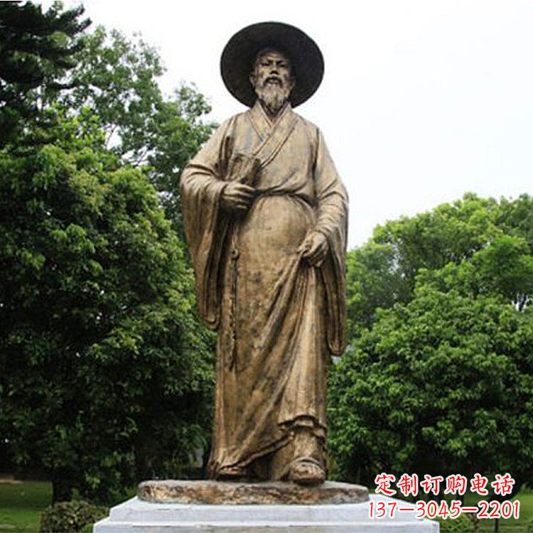 中国历史文化名人北宋文学家苏轼苏东坡铜雕像