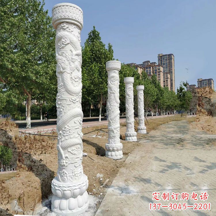 中国龙柱雕刻