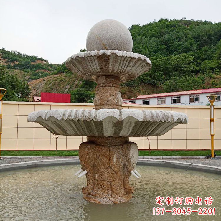 中式喷泉石雕