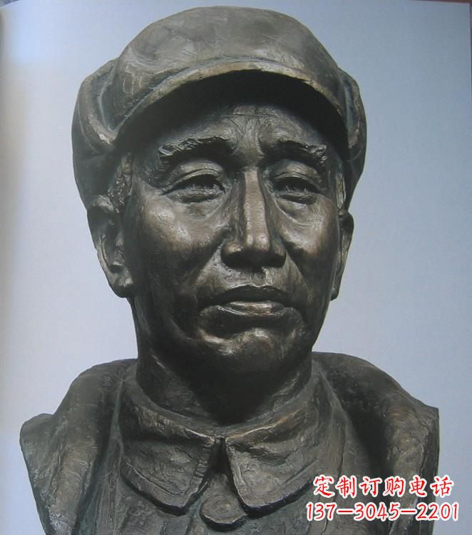 朱德胸像铜雕