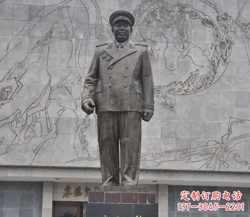 朱德人物铜雕