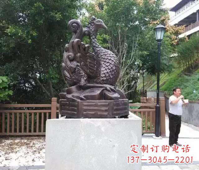 朱雀神兽雕塑
