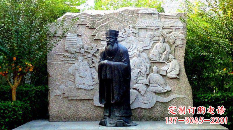 朱熹古代名人铜雕_2