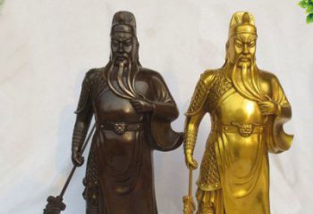 武财神持刀关公铜雕 (2)