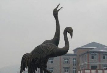 仙鹤公园景观铜雕
