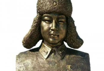 校园雷锋头像铜雕