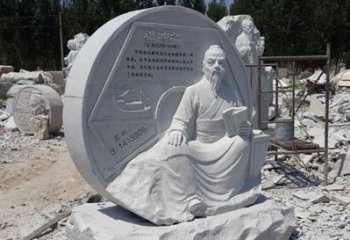 校园祖冲之大理石人物石雕
