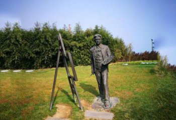 徐悲鸿城市雕塑公园铜雕像
