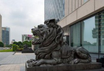 银行铜狮子汇丰狮铜雕