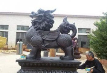 招财神兽貔貅铜雕 