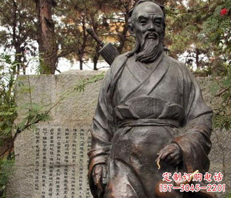 铸铜公园古代人物雕塑