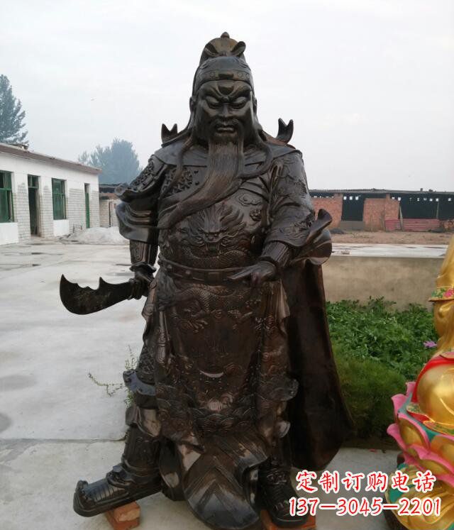 铸铜关公像铜雕