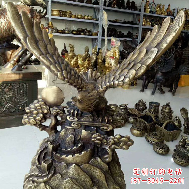 铸铜老鹰雕塑