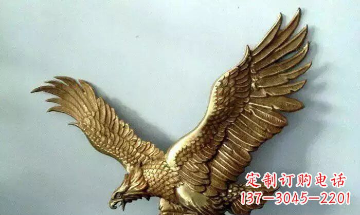 铸铜老鹰企业动物铜雕 (2)