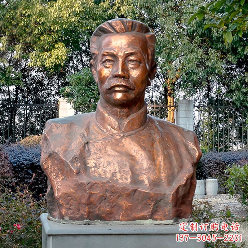 铸铜鲁迅半身像雕像