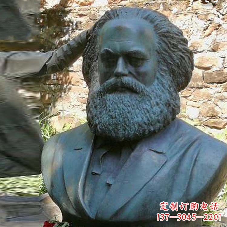 铸铜名人无产阶级导师马克思头像雕塑